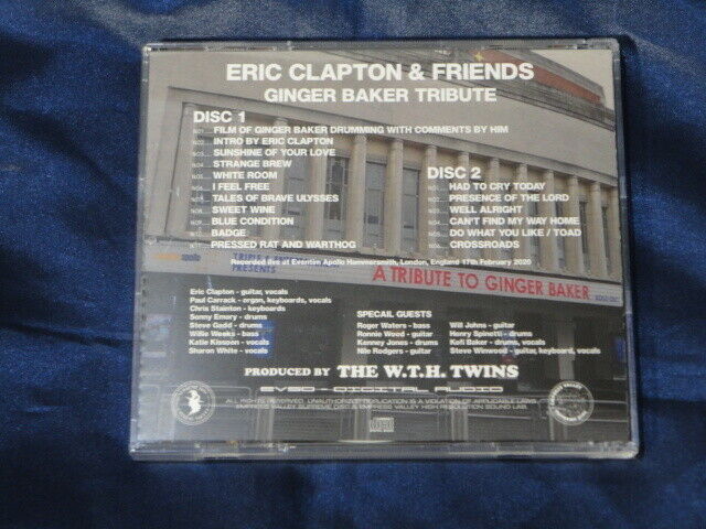 Eric Clapton & Friends Ginger Baker Tribute CD 2 Discs 17 Tracks Empress Valley