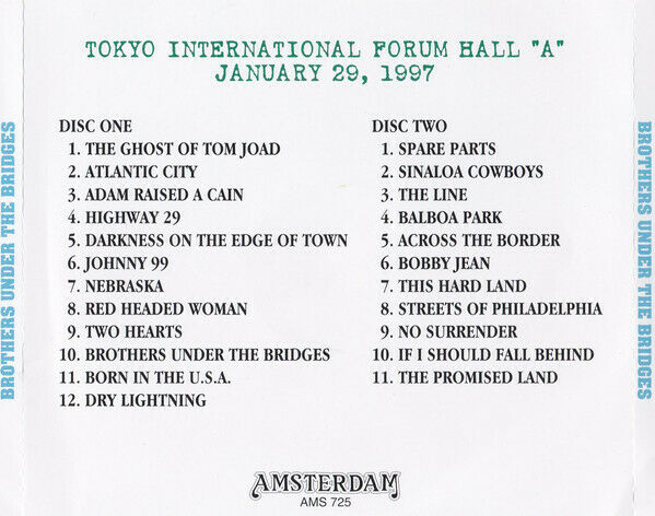 Bruce Springsteen Brothers Under The Bridges 1997 CD 2 Discs 23 Tracks Music F/S