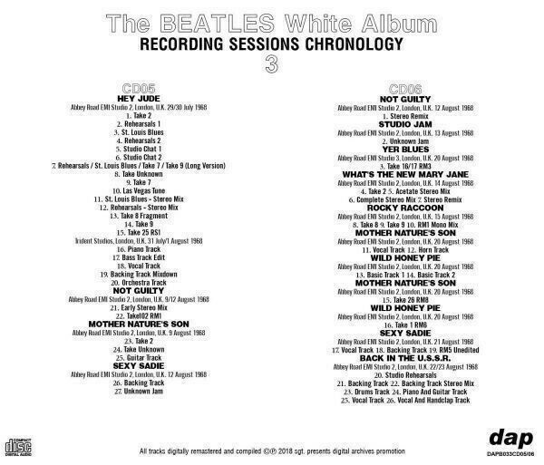 The Beatles White Album Recording Sessions Chronology 12CD Set Rock Music F/S
