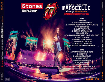 The Rolling Stones No Filter Europe Tour 2018 Marseille Orange Velodrome 2CD