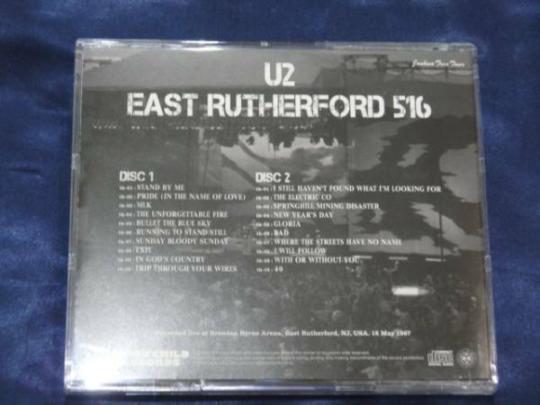 U2 / East Rutherford 516 Joshua Tree Tour 1987 2CD Soundboard Moonchild Records