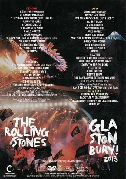 The Rolling Stones Glastonbury! 29th June 2013 2CD 1DVD Set Music Rock F/S