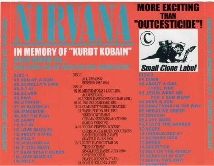 Nirvana / In Memory Of Kurdt Kobain (2CD) 38 Tracks
