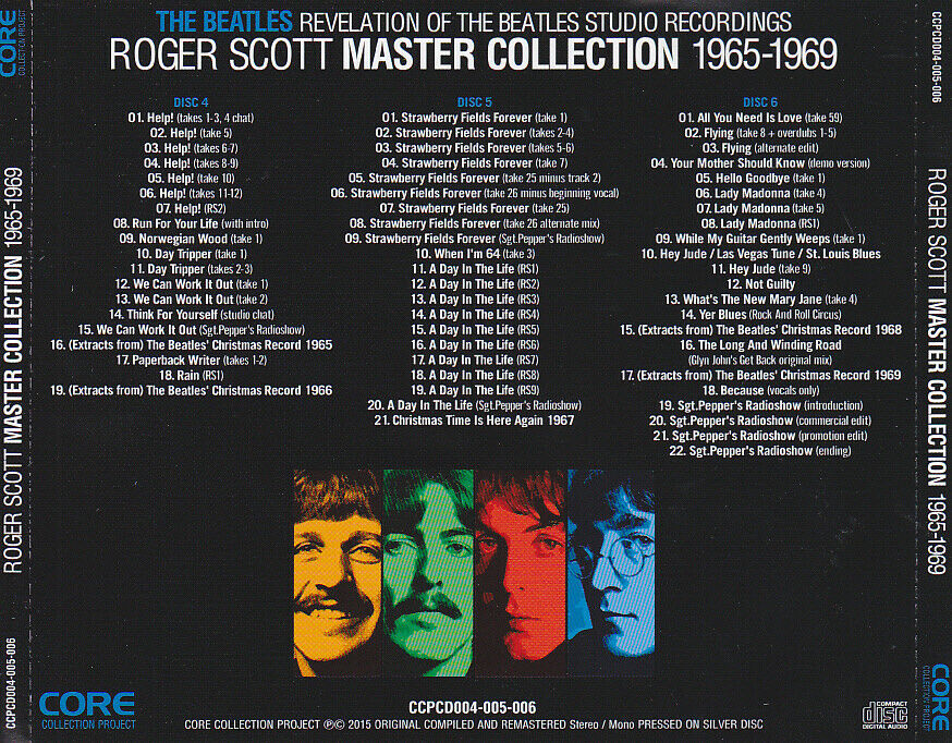 The Beatles Roger Scott Master Collection CD 6 Discs Set 1962 - 1969 No Case F/S