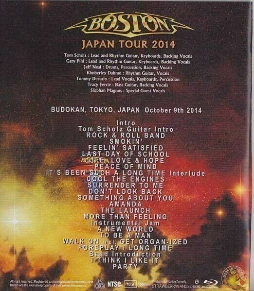 Boston Japan Tour 2014 Nippon Budokan 2nd Night Blu-ray 1BDR