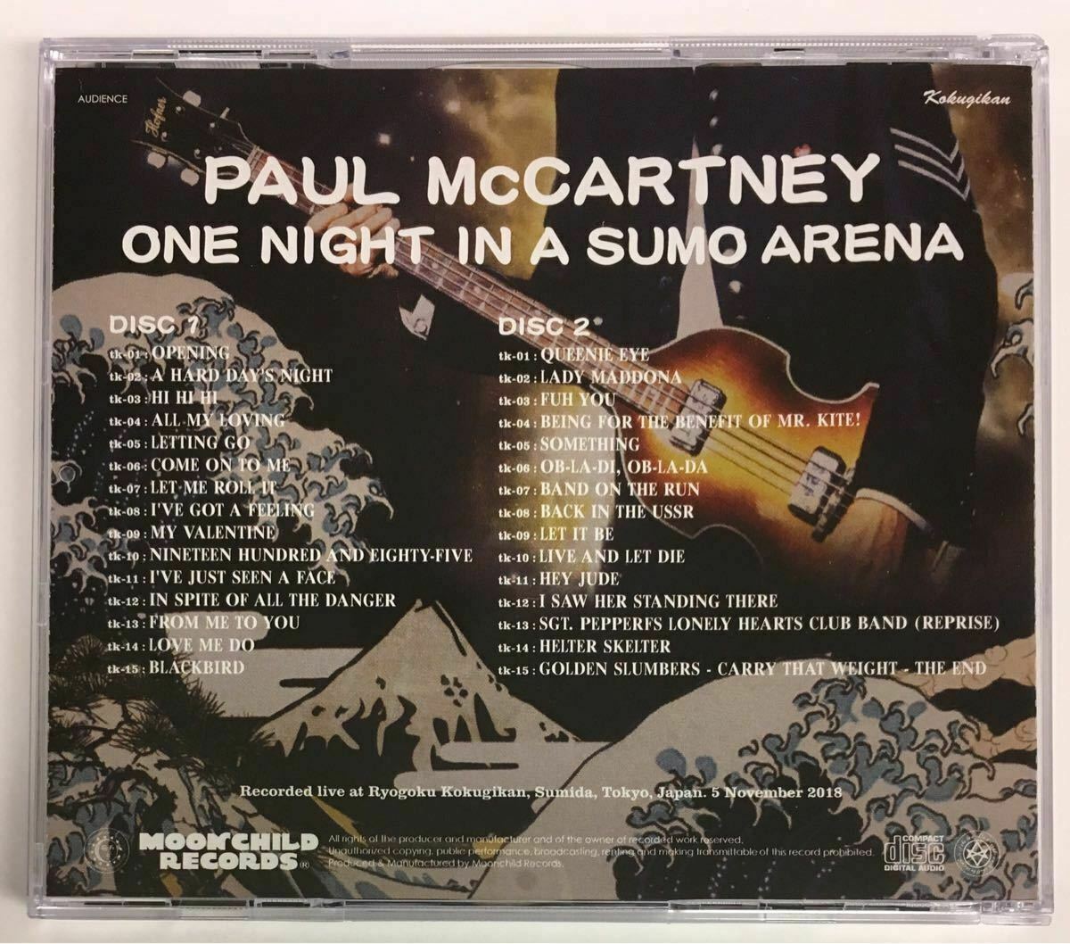 Paul McCartney One Night In A Sumo Arena 2018 2CD Moonchild Records