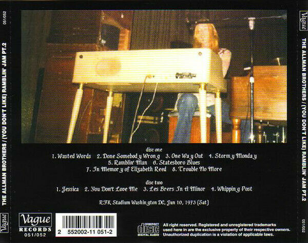 The Allman Brothers Band / You Don't Like Ramblin' Jam Part-2 2CD