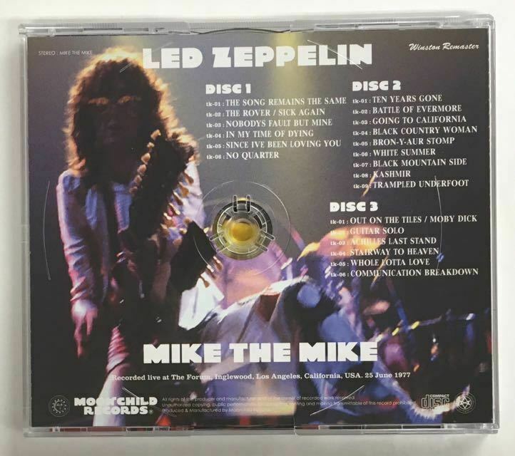 Led Zeppelin Mike The Mike The Forum 3CD WINSTON REMASTER Moonchild