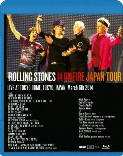 The Rolling Stones 14 On Fire 2014 March 6th Tokyo Dome 3rd Night Japan Blu-ray