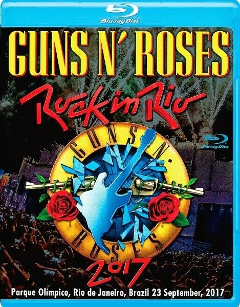 Guns N' Roses Rock In Rio 2017 Parque Olimpico Blu-ray 2 Discs 33 Tracks Music