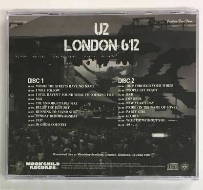 U2 / London 612 Joshua Tree Tour 1987 2CD Moonchild Records
