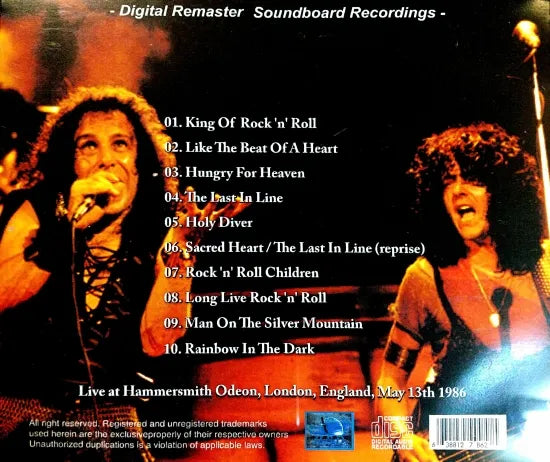 DIO / Hammersmith Odeon 1986 (1CDR)