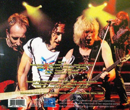 DEF LEPPARD / TOKYO 1ST NIGHT Euphoria Japan Tour 1999 (2CDR)