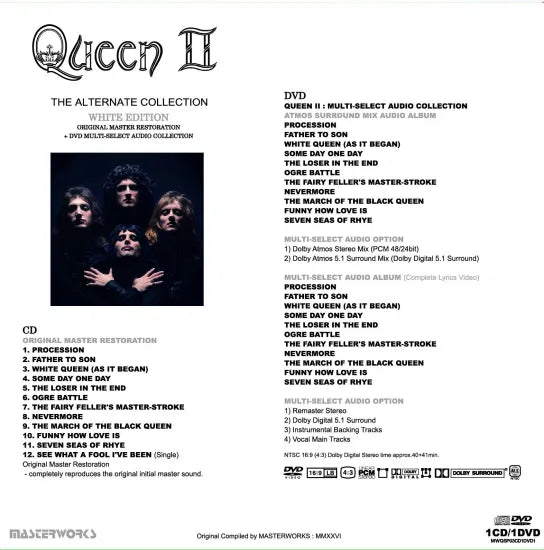 QUEEN / QUEEN II  THE ALTERNATE COLLECTION "BLACK" EDITION + "WHITE" EDITION SET