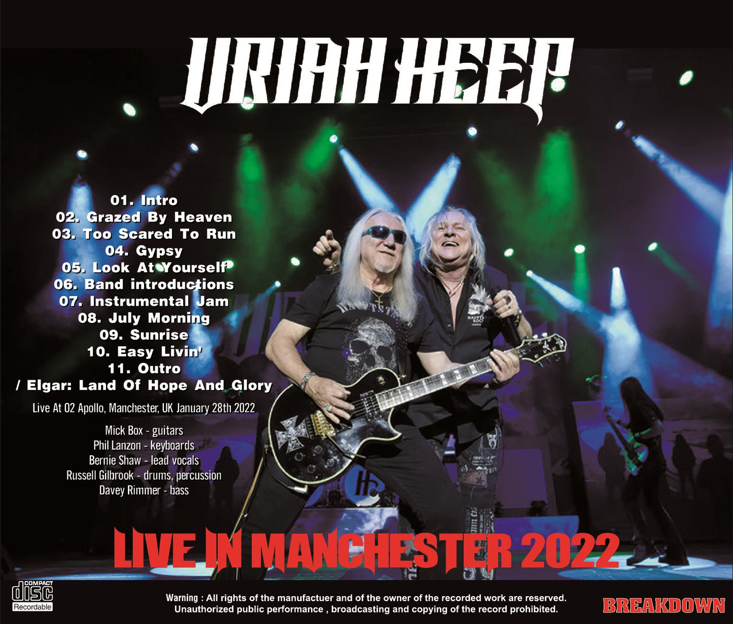 URIAH HEEP / LIVE IN MANCHESTER 2022 (1CDR)