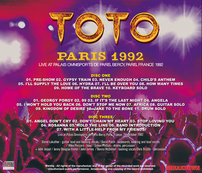 TOTO / PARIS 1992 (3CDR)
