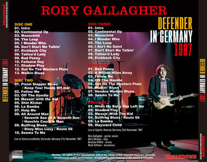 RORY GALLAGHER / DEFENDER IN GERMANY 1987 (5CDR)