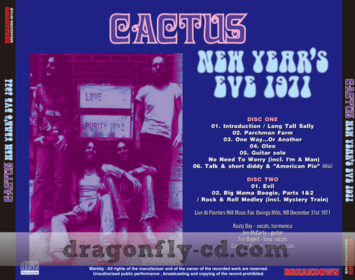 CACTUS / NEW YEAR'S EVE 1971 (2CDR)