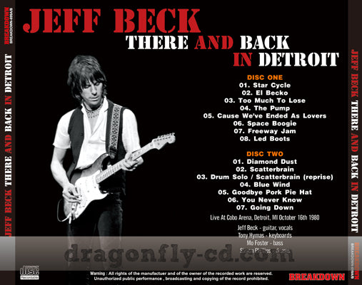 JEFF BECK / THERE AND BACK IN DETROIT (2CDR)