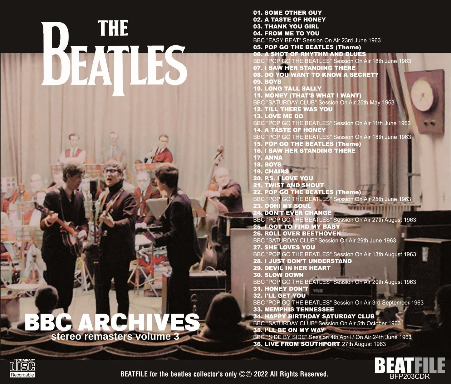 THE BEATLES / BBC ARCHIVES: STEREO REMASTERS VOL.3  SOUNDBOARD (1CDR)