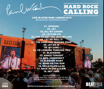 PAUL McCARTNEY / HARD ROCK CALLING Hyde Park London 2010 (1CDR)