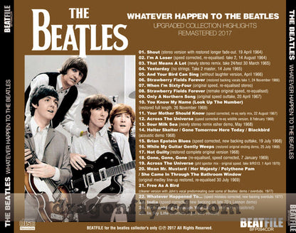 THE BEATLES / WHATEVER HAPPEN TO THE BEATLES Soundobard (1CDR)