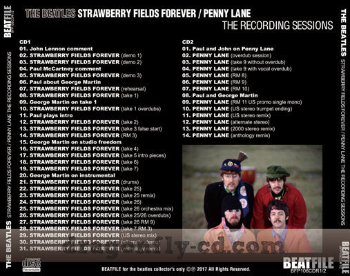 THE BEATLES / THE RECORDING SESSIONS STRAWBERRY FIELDS FOREVER PENNY LANE Soundobard (2CDR)
