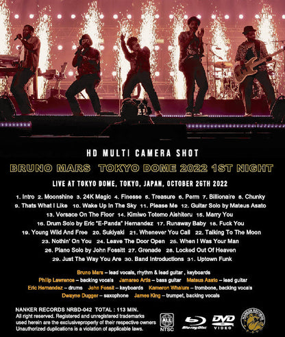 BRUNO MARS / TOKYO 2022 1ST NIGHT (1BDR+1DVDR)