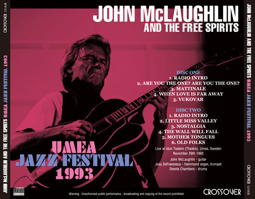 JOHN McLAUGHLIN Y LOS LIBRES ESPÍRITUS / FESTIVAL DE JAZZ DE UMEA 1993 (2 CD)