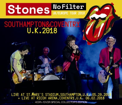 THE ROLLING STONES / NO FILTER TOUR 2018 SOUTHAMPTON & COVENTRY (4CDR+1DVDR)