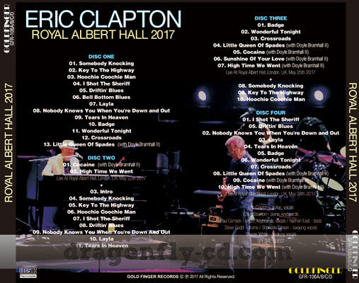 ERIC CLAPTON / ROYAL ALBERET HALL 2017 (4CDR)