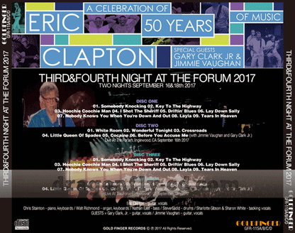 ERIC CLAPTON / THIRD & FOURTH NIGHT AT THE FORUM 2017 (4CDR)