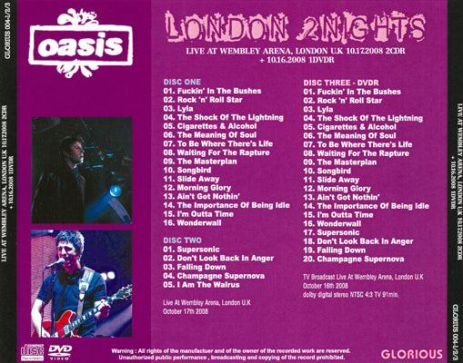 OASIS / LONDON 2 NIGHTS (2CDR+1DVDR)