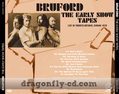 BRUFORD / LAS CINTAS DE LOS PRIMEROS ESPECTÁCULOS (1CDR)