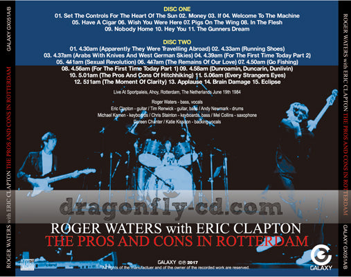 ROGER WATERS with ERIC CLAPTON / THE PROS AND CONS IN ROTTERDAM (2CDR)