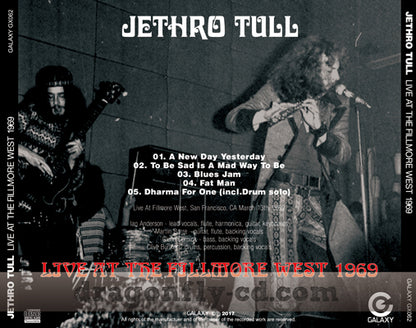JETHRO TULL / LIVE AT THE FILLMORE WEST 1969 (1CDR)
