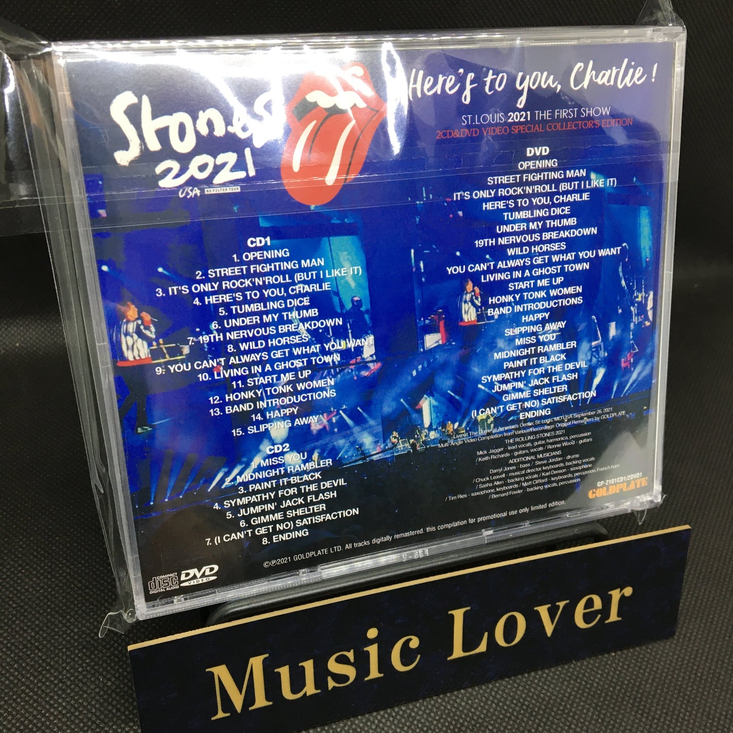 The THE Rolling Stones / Here's to You, Charlie No Filter Tour USA St. Louis 2021 First Show (2CD+1DVD)