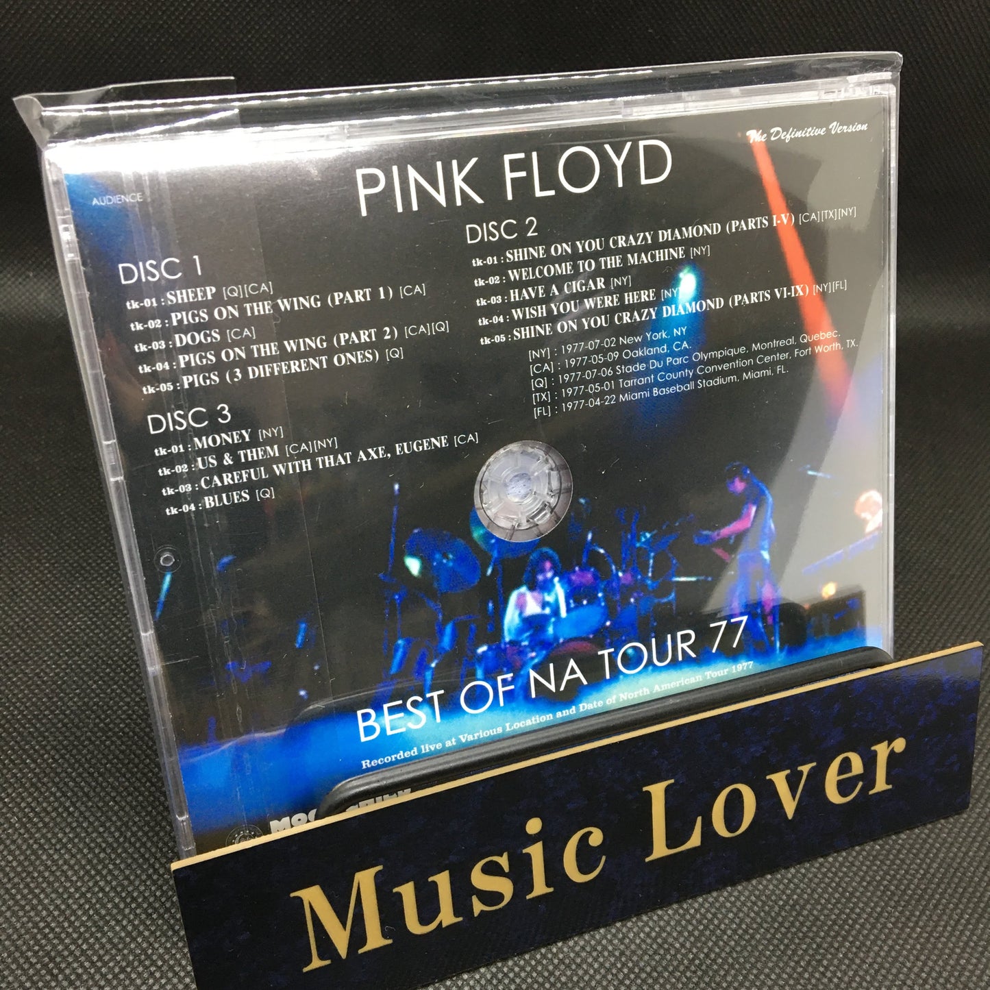 Pink Floyd Best Of NA Tour 77 3 CD Date of North American Tour 1977 Moonchild