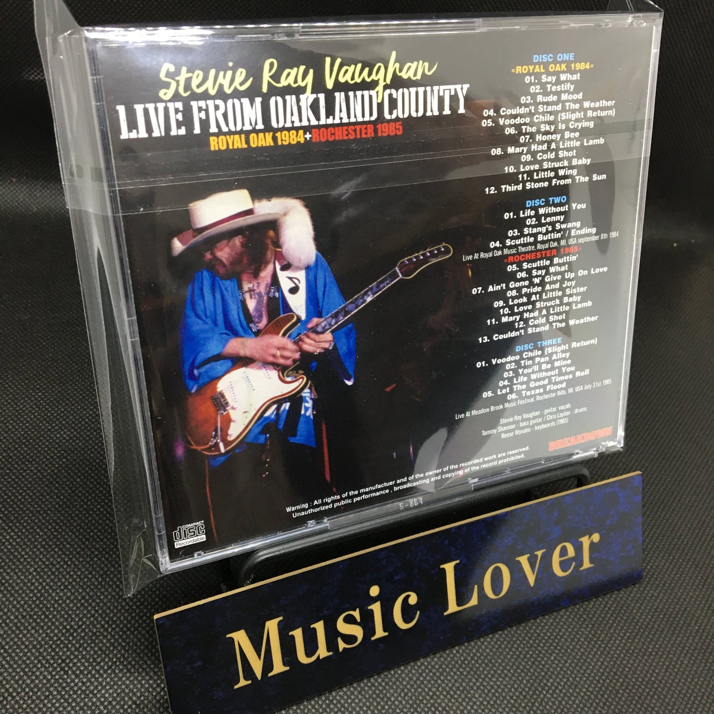 STEVIE RAY VAUGHAN & DOUBLE TROUBLE / LIVE FROM OAKLAND COUNTY ROYAL OAK 1984 + ROCHESTER 1985 (3CDR)