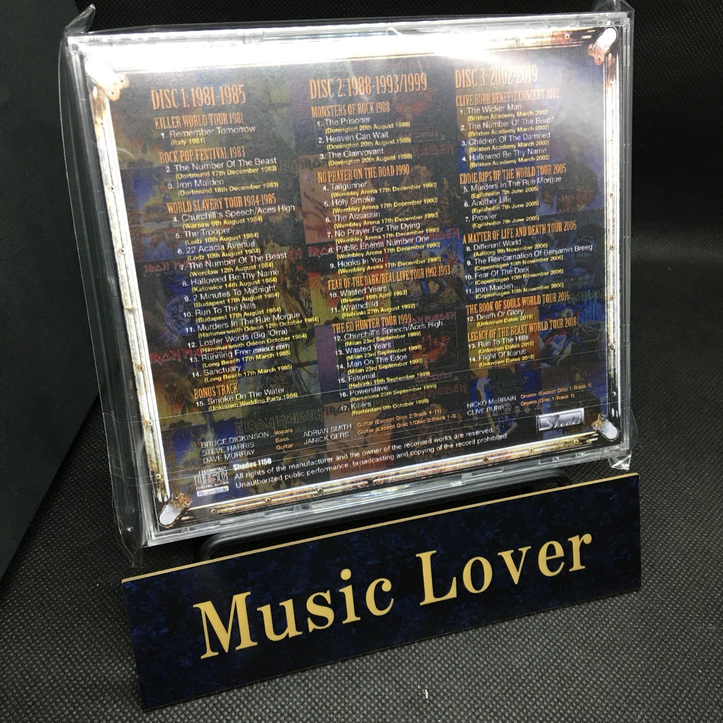 IRON MAIDEN / LIVE TRACK COLLECTION: THE DICKINSON YEARS STEREO SOUNDBOARD (3CDR)