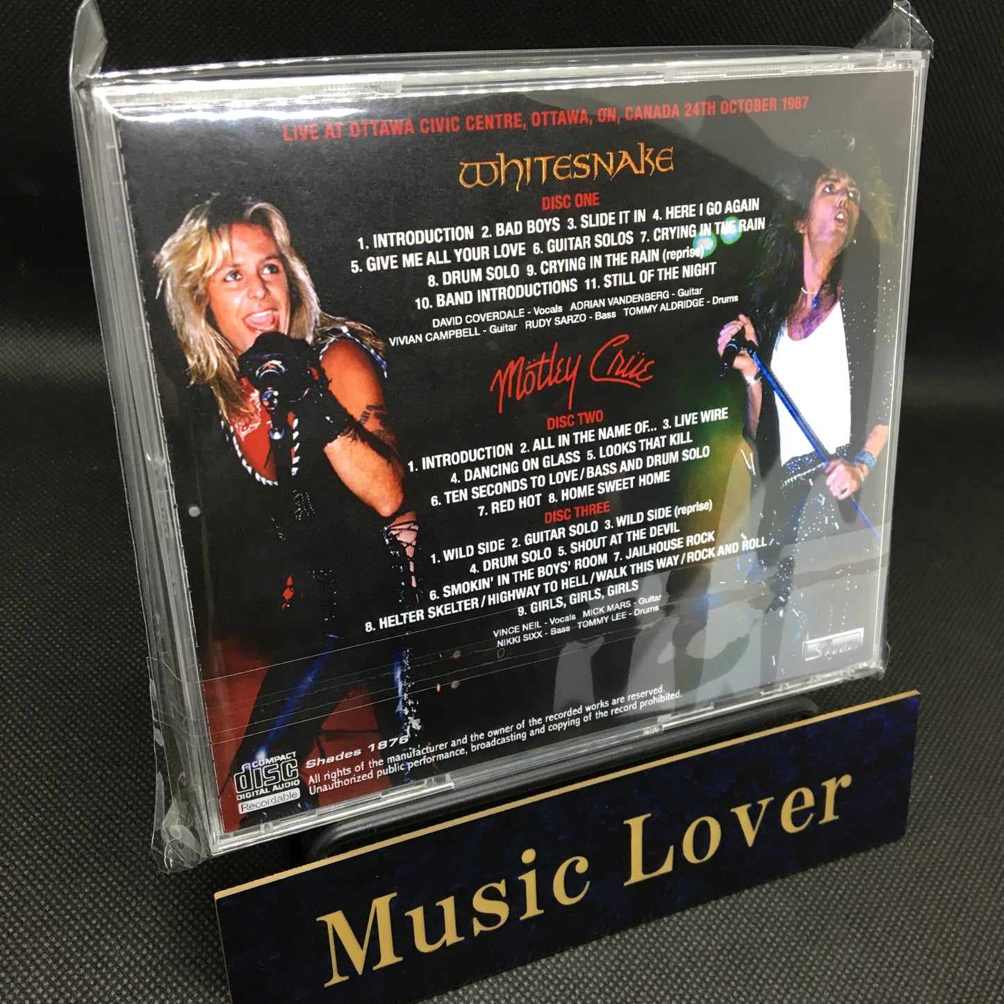 MOTLEY CRUE/WHITESNAKE / OTTAWA 1987 (3CDR)