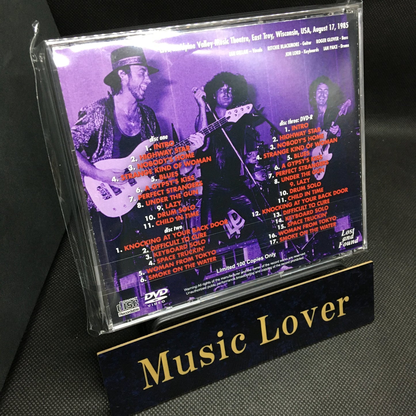 DEEP PURPLE / LIVE AT ALPINE VALLEY 1985 Soundboard + PRO shot (2CDR+1DVDR)