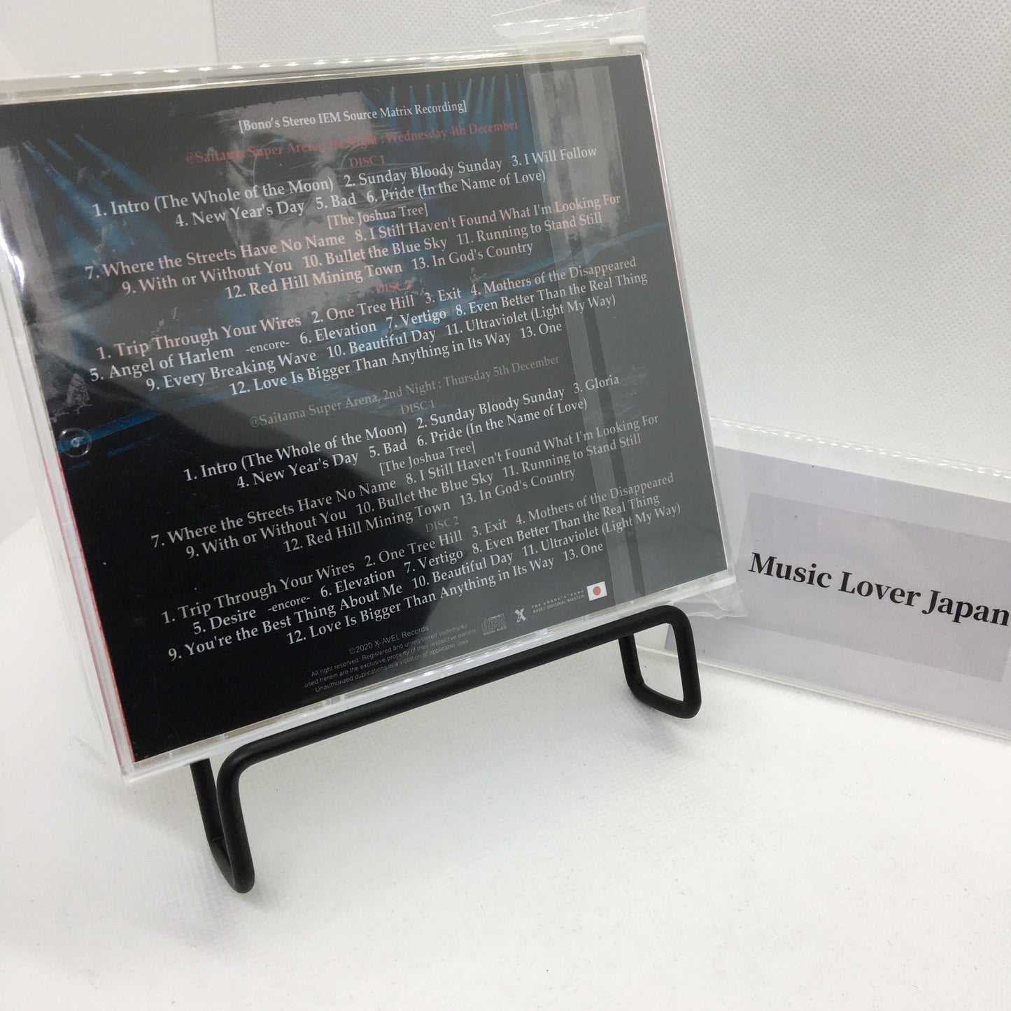 U2 / ONE LOVE, ONE LIFE TOKYO (The Joshua Tree Tour 2019 in Japan Complete) 【4CD】