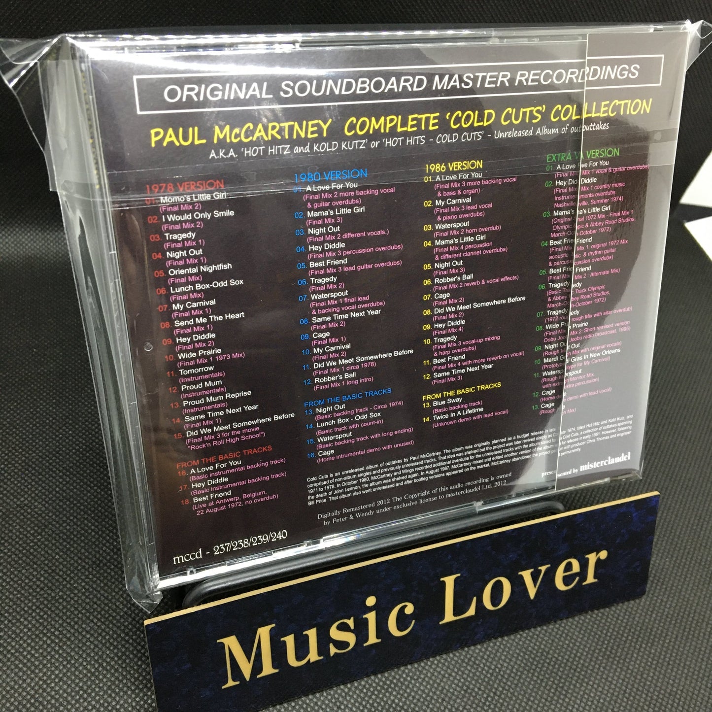 PAUL McCARTNEY / COMPLETE COLD CUTS COLLECTION 【4CD】