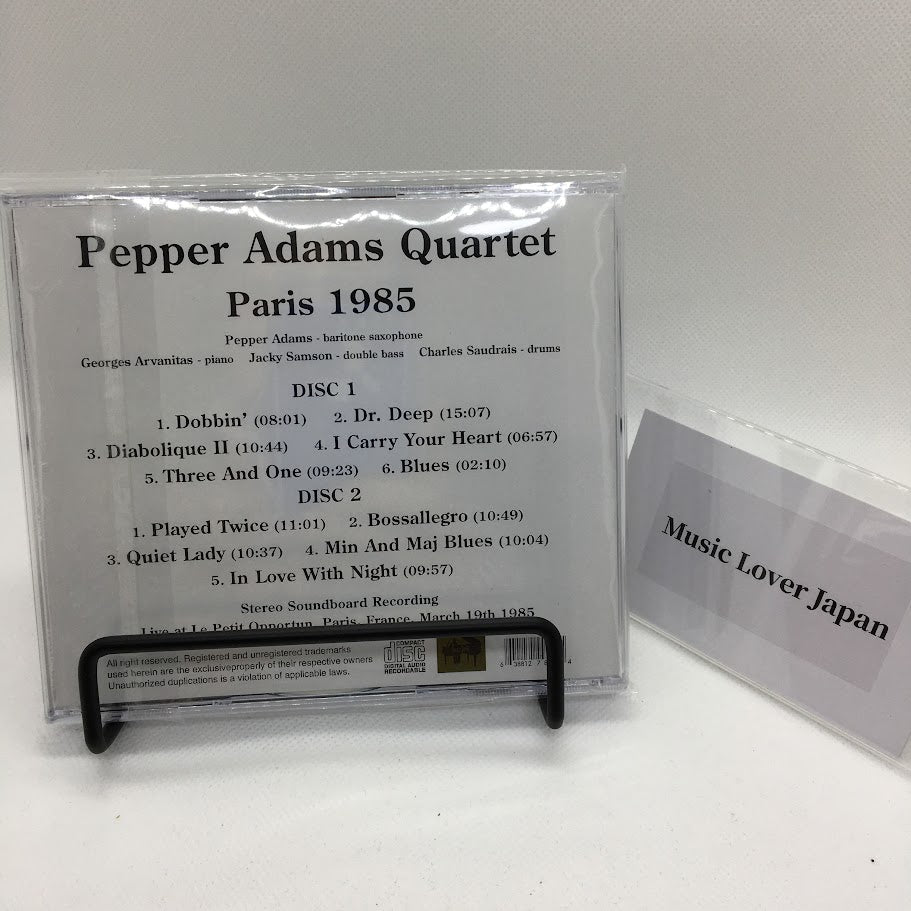 Cuarteto Pepper Adams / París 1985 CAJA DE SONIDO ESTÉREO (2 CD)
