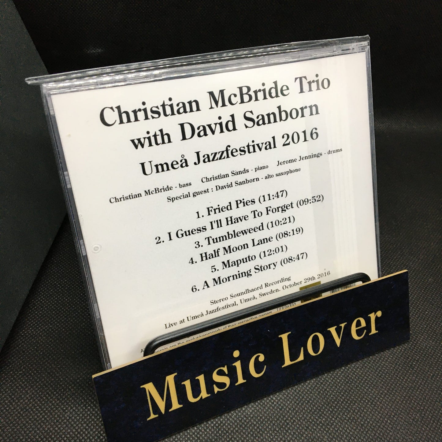 Christian McBride Trio with David Sanborn / Umea Jazzfestival 2016 STEREO SOUNDBOARD (1CDR)