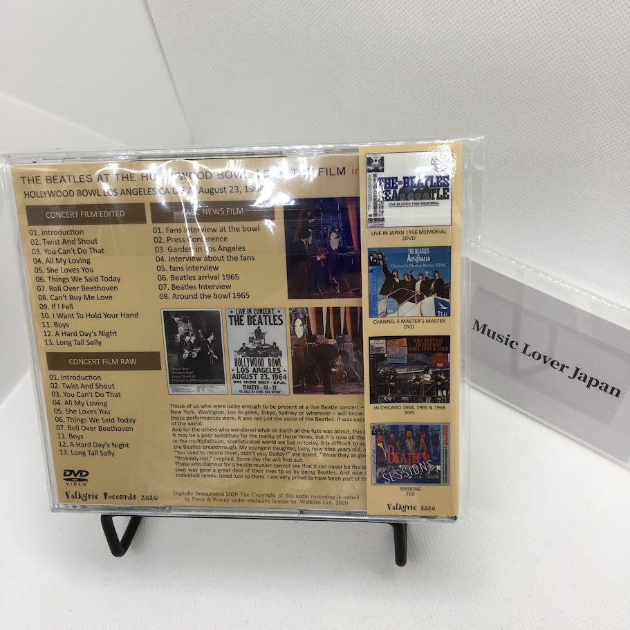 THE BEATLES AT THE HOLLYWOOD BOWL 1964 THE FILM in COLOR DVD