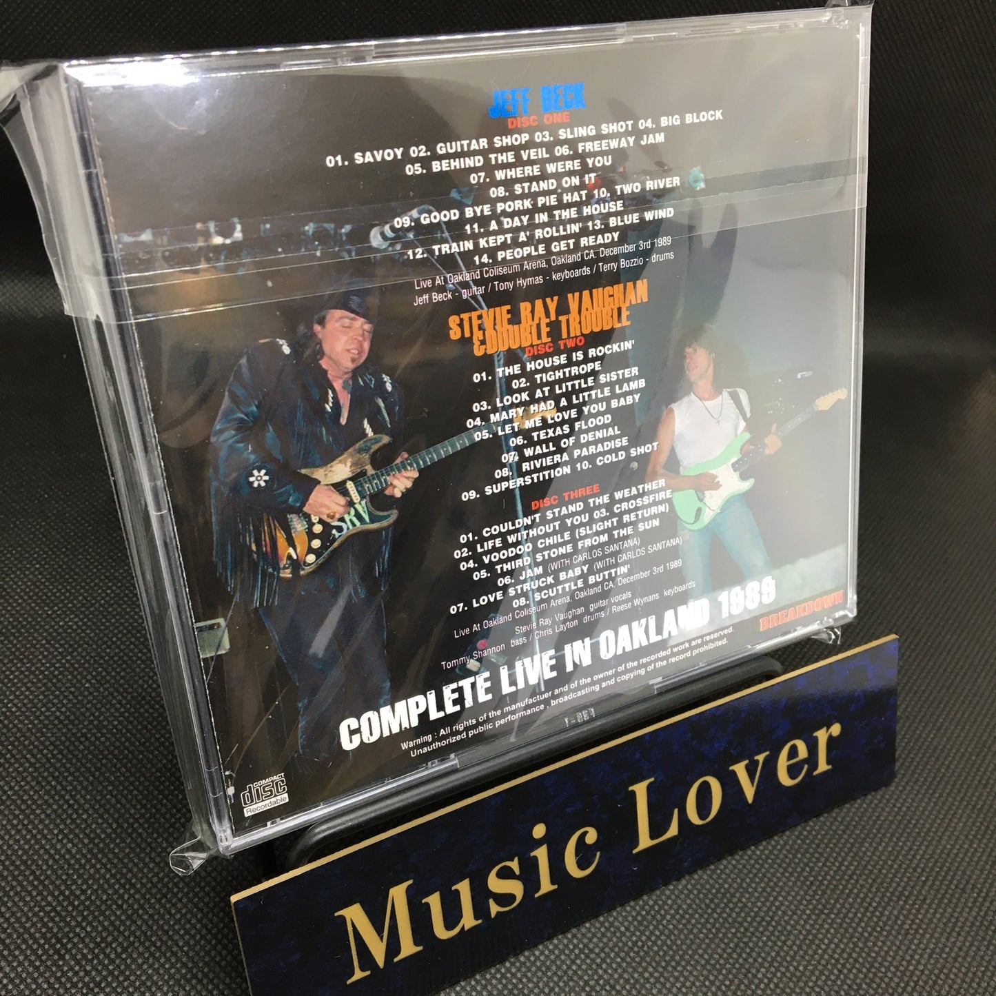 JEFF BECK + STEVIE RAY VAUGHAN & DOUBLE TROUBLE / COMPLETE LIVE IN OAKLAND 1989 (3CDR)