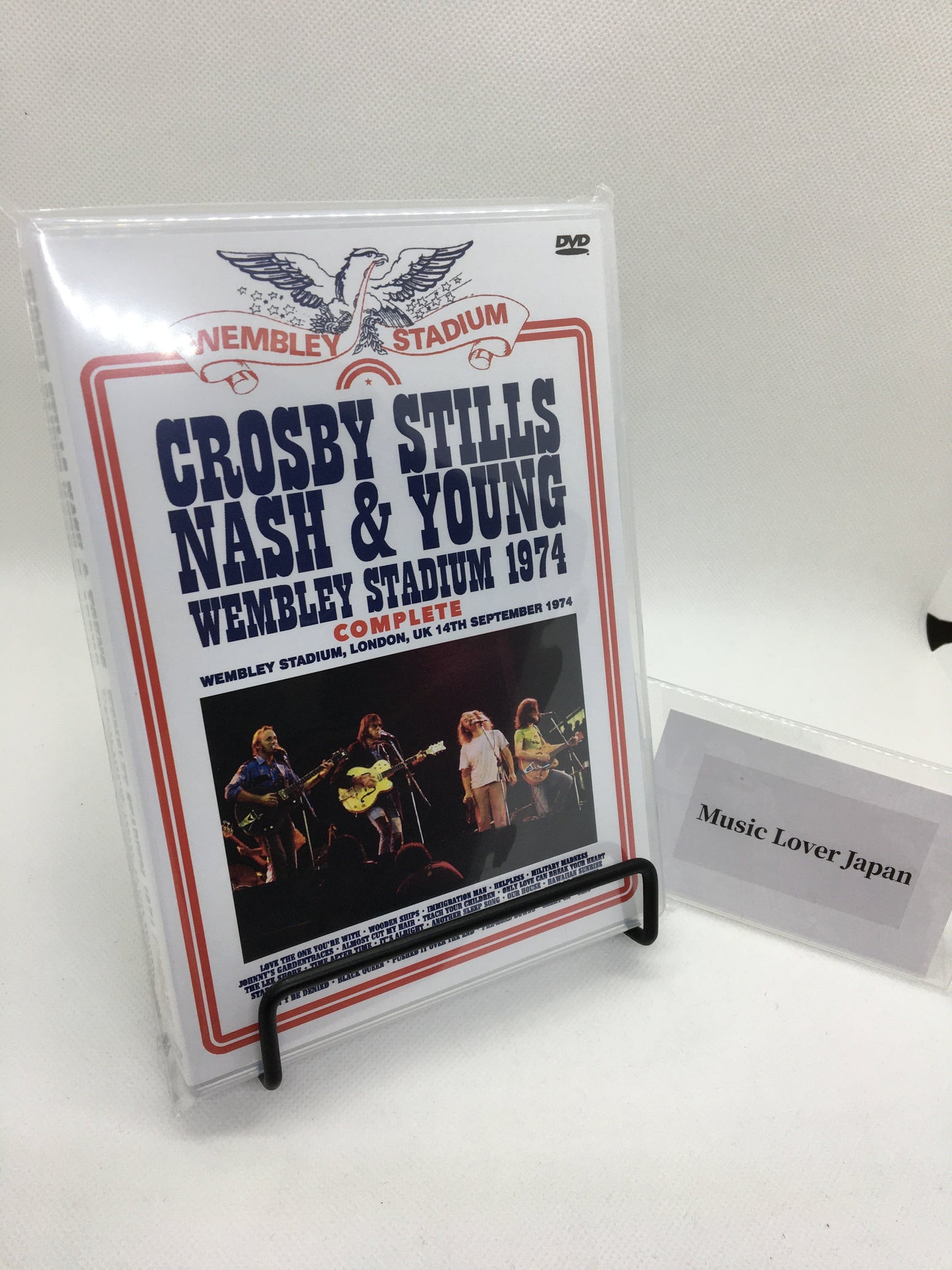 CROSBY STABILISCE NASH &amp; YOUNG / WEMBLEY STADIUM 1974 SCATTO PROFESSIONISTICO COMPLETO (2DVDR)