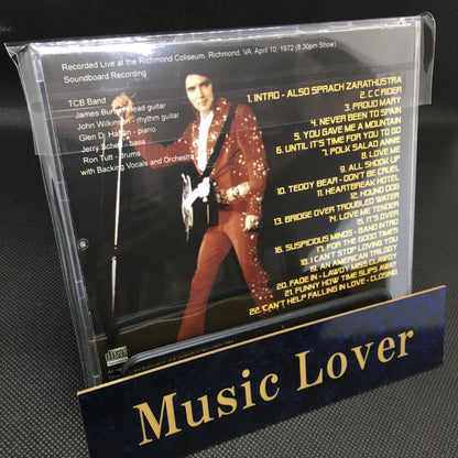 ELVIS PRESLEY / LIVE IN RICHMOND 1972 VERSIONE LUNGA STEREO SOUNDBOARD (1CDR)